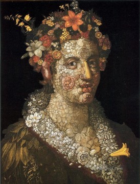  floral Pintura - mujer floral Giuseppe Arcimboldo flores clásicas
